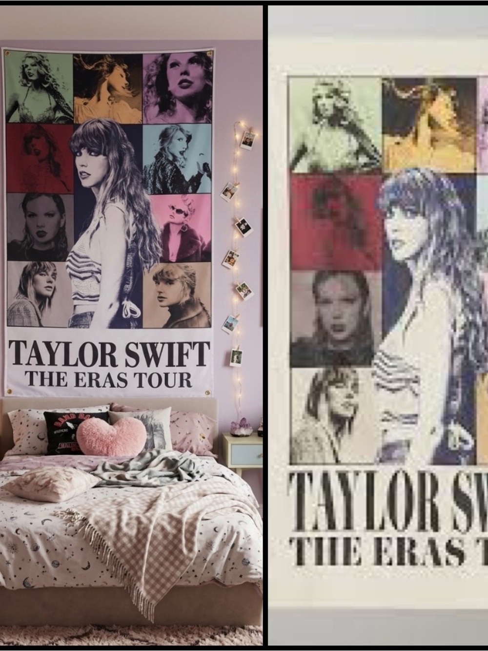 Taylor Swift Eras Tour Collage Large Wall Banner Swifty Tapestry Artwork 59 x 36